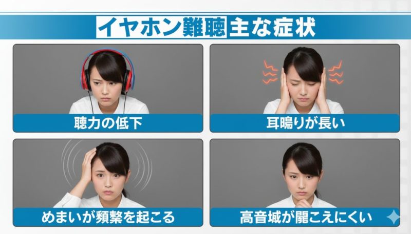 イヤホンの使いすぎで難聴に?イヤフォン難聴