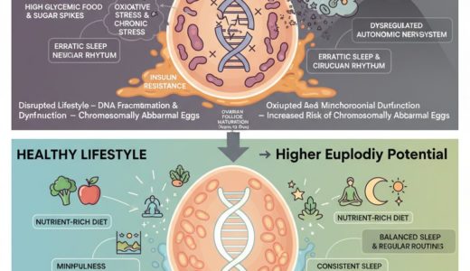 不妊症でのPGTAで正常卵を取る為に食や生活習慣（生活リズムや睡眠）を正常化する事で改善する理由は？